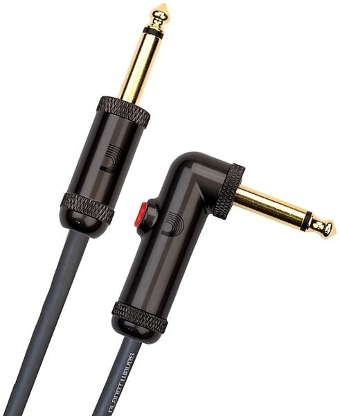 open zoom image for D'Addario Circuit Breaker Instrument Cable with Latching Cut-Off Switch (with Right Angle), 10 foot, view