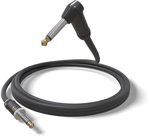 open zoom image for D'Addario American Stage Instrument Cable with Straight to Right Angle End, 10 foot, view