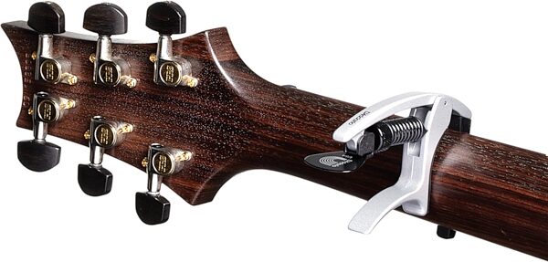 open zoom image for D'Addario NS Tri-Action Guitar Capo, Silver, Action Position Back