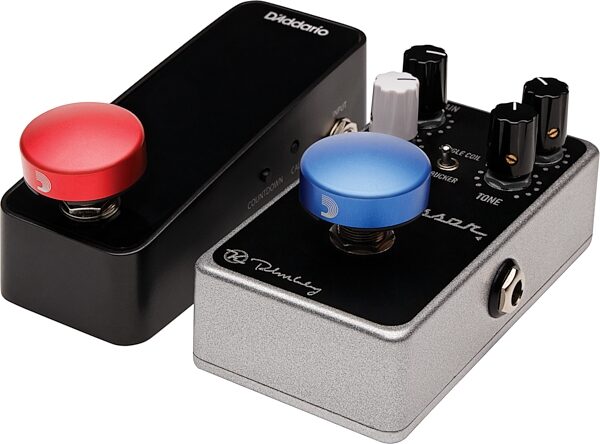 open zoom image for D'Addario XPND Footswitch Topper, 2-Pack, Blue and Red, Main Back