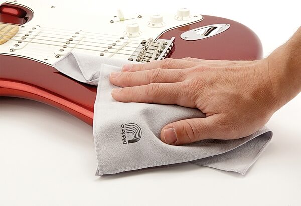 open zoom image for D'Addario Micro-Fiber Polishing Cloth, New, Action Position Back