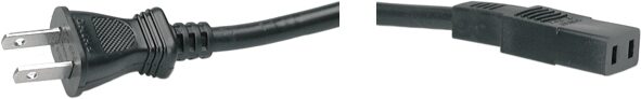 open zoom image for Hosa 2-Wire Un-Grounded Power Cable, 8 feet (Model PWC178), New, Main