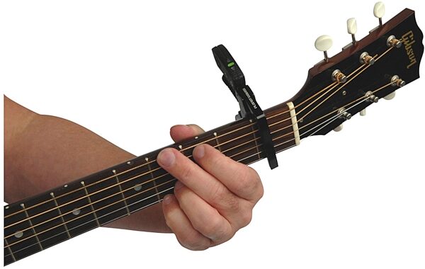 open zoom image for Planet Waves NS Capo Tuner, In Use 4