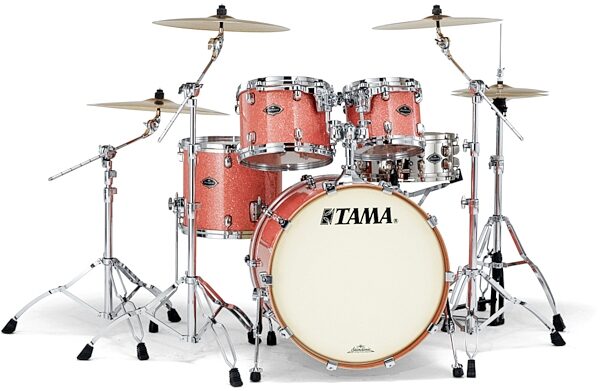 open zoom image for Tama Starclassic Performer B/B Bubinga and Birch New Fusion 4-Piece Drum Shell Kit, Stardust Champagne Glitter