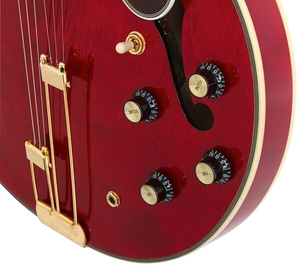 open zoom image for Epiphone 50th Anniversary 1962 Sheraton E212T Electric Guitar with Case, Cherry Controls