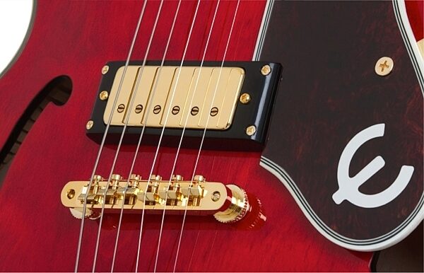 open zoom image for Epiphone 50th Anniversary 1962 Sheraton E212T Electric Guitar with Case, Cherry Pickup