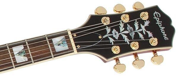 open zoom image for Epiphone 50th Anniversary 1962 Sheraton E212T Electric Guitar with Case, Cherry Headstock