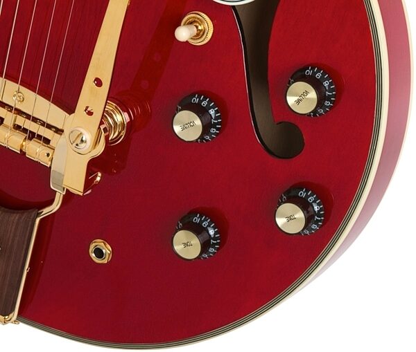 open zoom image for Epiphone 50th Anniversary 1962 Sheraton Electric Guitar with Tremolo and Case, Controls