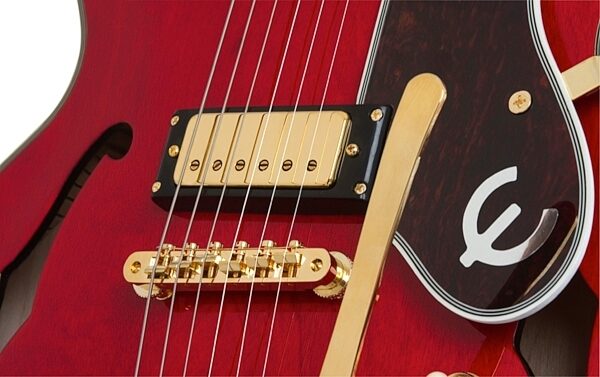 open zoom image for Epiphone 50th Anniversary 1962 Sheraton Electric Guitar with Tremolo and Case, Bridge