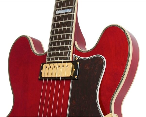 open zoom image for Epiphone 50th Anniversary 1962 Sheraton Electric Guitar with Tremolo and Case, Upper Bout
