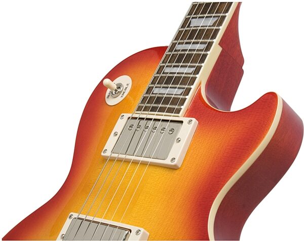 open zoom image for Epiphone Tribute Les Paul Standard Electric Guitar (with Case), Faded Cherry Sunburst - Pickups
