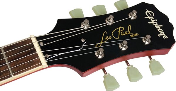 open zoom image for Epiphone 1959 Les Paul Standard Electric Guitar (with Case), Faded Cherry - Headstock