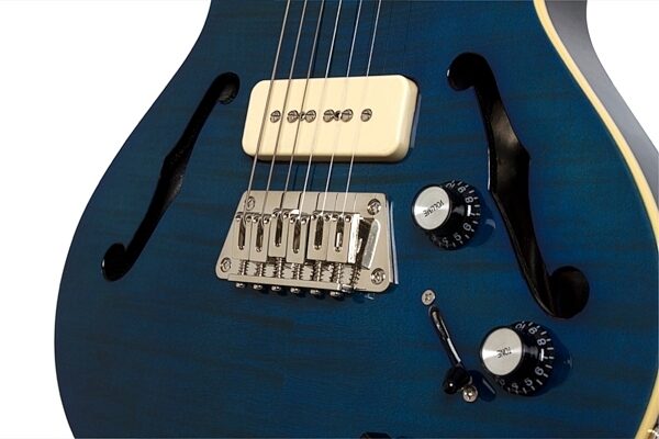 open zoom image for Epiphone Blueshawk Deluxe Electric Guitar, Midnight Sapphire Bridge