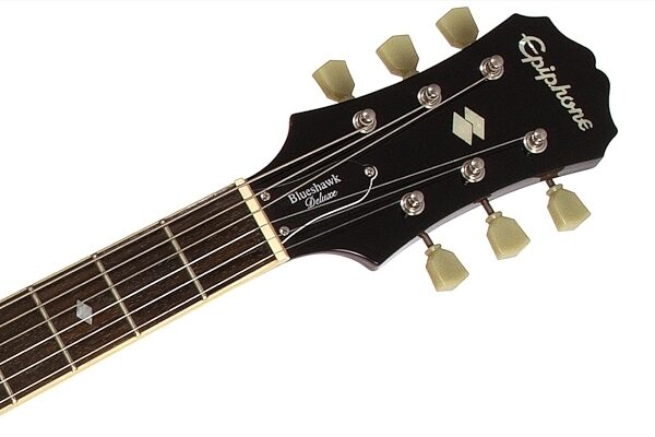 open zoom image for Epiphone Blueshawk Deluxe Electric Guitar, Wine Red Headstock