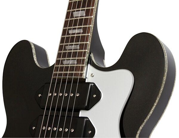 open zoom image for Epiphone Limited Edition Riviera Custom P93 Electric Guitar, Black Royale Neck