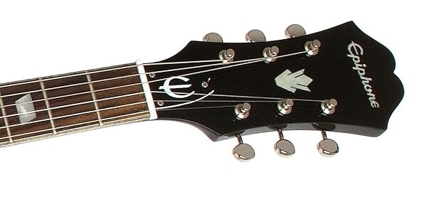 open zoom image for Epiphone Limited Edition Riviera Custom P93 Electric Guitar, Black Royale Headstock