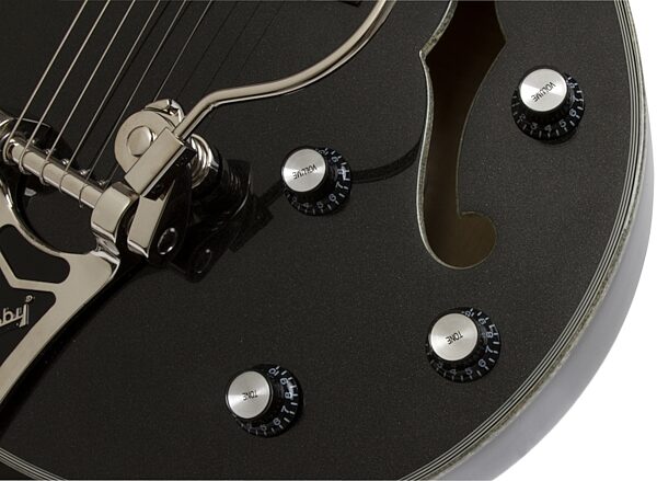 open zoom image for Epiphone Limited Edition Emperor Swingster Electric Guitar, Black Royale Controls