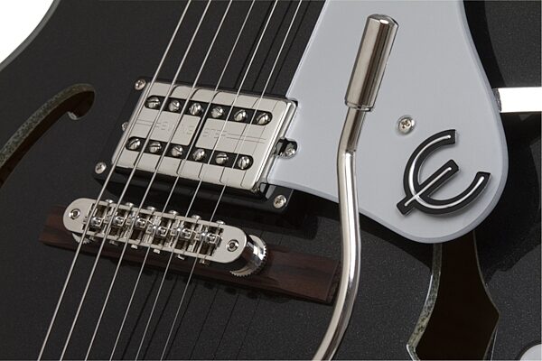open zoom image for Epiphone Limited Edition Emperor Swingster Electric Guitar, Black Royale Bridge