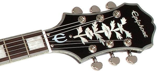 open zoom image for Epiphone Limited Edition Emperor Swingster Electric Guitar, Black Royale Headstock