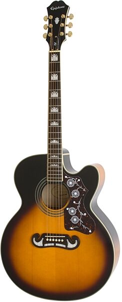 open zoom image for Epiphone J-200 EC Studio Acoustic-Electric Guitar, Vintage Sunburst