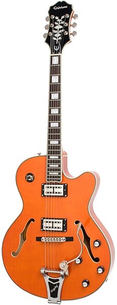 open zoom image for Epiphone Emperor Swingster Electric Guitar, Sunburst Orange