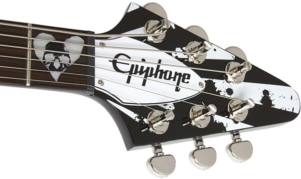 open zoom image for Epiphone Robb Flynn Love/Death Baritone Flying V Electric Guitar with Case, Headstock