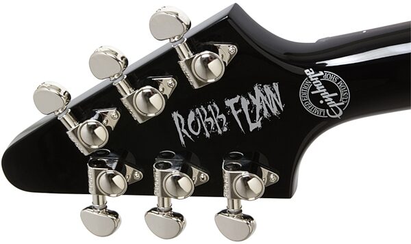 open zoom image for Epiphone Robb Flynn Love/Death Baritone Flying V Electric Guitar with Case, Headstock Back