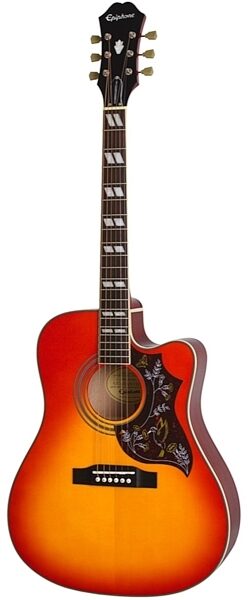 open zoom image for Epiphone Exclusive Hummingbird PRO Cutaway Acoustic-Electric Guitar, Main