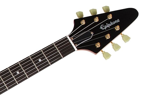 open zoom image for Epiphone 1958 Korina Flying V Electric Guitar, Headstock