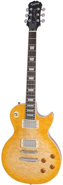 open zoom image for Epiphone Les Paul Standard Electric Guitar (Birdseye Maple Top), Transparent Amber
