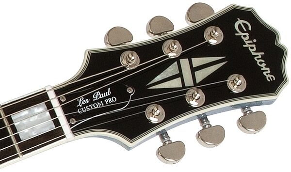 open zoom image for Epiphone Limited Edition Les Paul Custom PRO Electric Guitar, Headstock