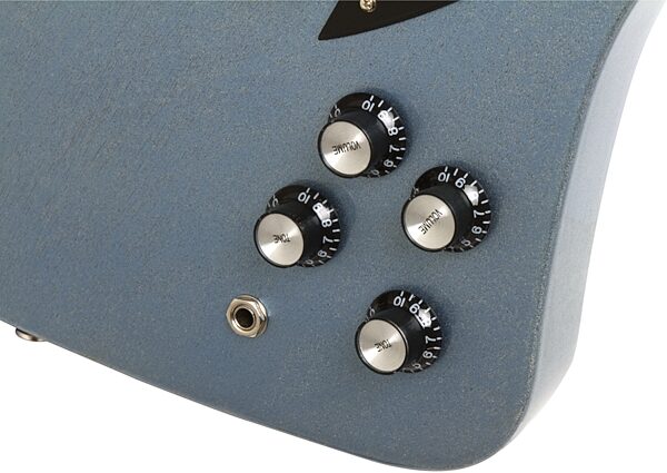 open zoom image for Epiphone Limited Edition Firebird Studio Electric Guitar, TV Pelham Blue Controls