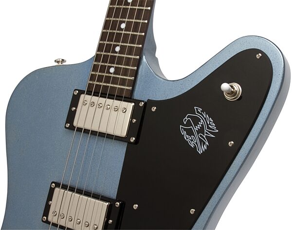 open zoom image for Epiphone Limited Edition Firebird Studio Electric Guitar, TV Pelham Blue Neck