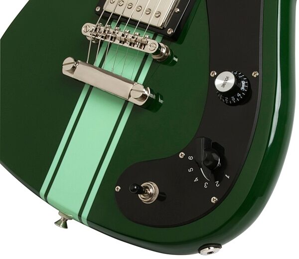 open zoom image for Epiphone Limited Edition Wilshire Phant-O-Matic Electric Guitar (with Gig Bag), Emerald Green Bottom