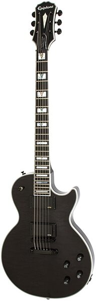 open zoom image for Epiphone Prophecy Les Paul Custom Plus EX Electric Guitar with Case, Midnight Ebony