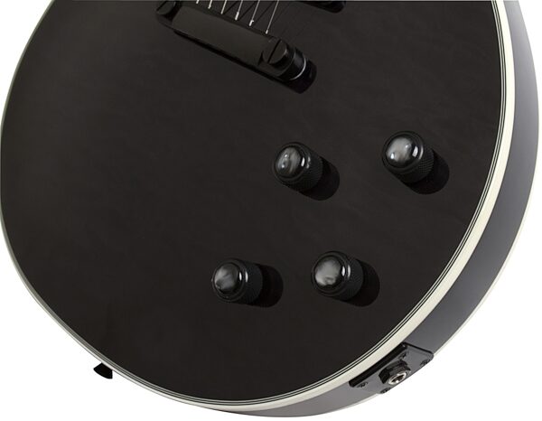 open zoom image for Epiphone Prophecy Les Paul Custom Plus EX Electric Guitar with Case, Midnight Ebony Controls