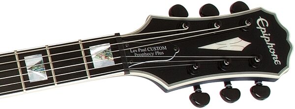 open zoom image for Epiphone Prophecy Les Paul Custom Plus EX Electric Guitar with Case, MIdnight Sapphire Headstock