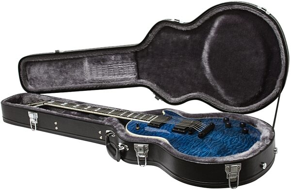 open zoom image for Epiphone Prophecy Les Paul Custom Plus EX Electric Guitar with Case, Midnight Sapphire in Case