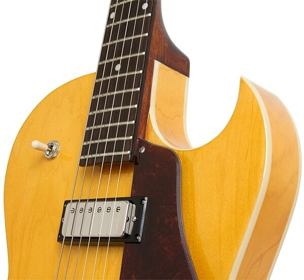 open zoom image for Epiphone 50th Anniversary 1962 Sorrento Electric Guitar with Case, Natural Upper Bout