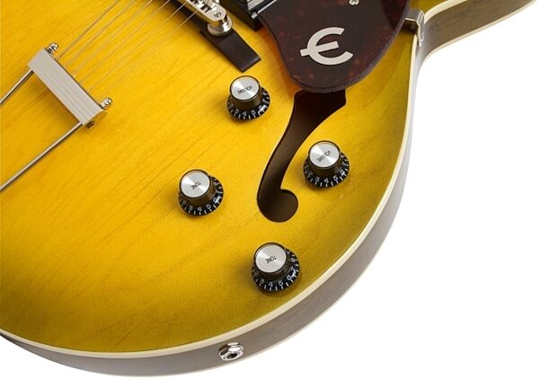 open zoom image for Epiphone 50th Anniversary 1962 Sorrento Electric Guitar with Case, Royal Olive Controls
