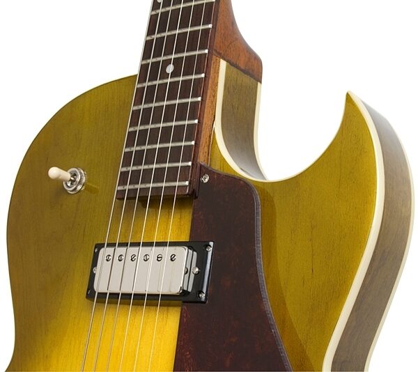 open zoom image for Epiphone 50th Anniversary 1962 Sorrento Electric Guitar with Case, Royal Olive Upper Bout