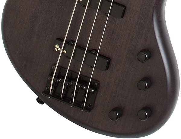 open zoom image for Tobias Toby Deluxe IV Electric Bass, Transparent Black Satin Bridge
