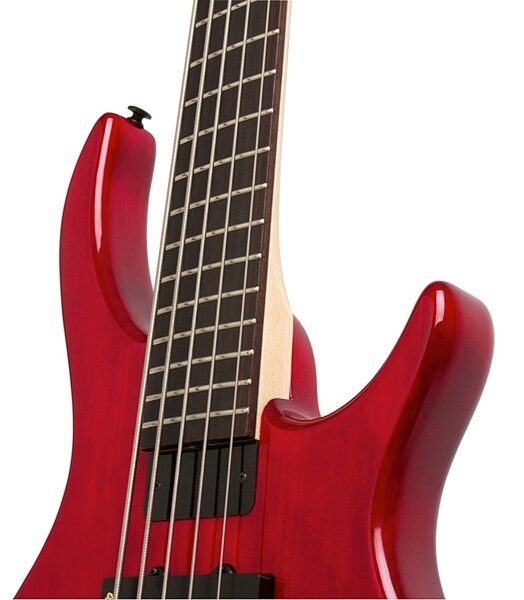 open zoom image for Tobias Toby Deluxe V Electric Bass (5-String), Transparent Red Neck
