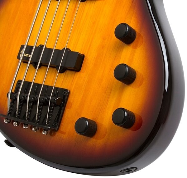 open zoom image for Tobias Toby Deluxe V Electric Bass (5-String), Vintage Sunburst Controls