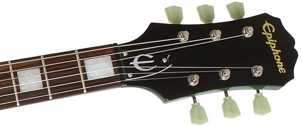 open zoom image for Epiphone Limited Edition Wilshire Phant-O-Matic Electric Guitar (with Gig Bag), Emerald Green Headstock