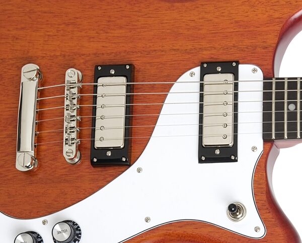 open zoom image for Epiphone Worn 66 Wilshire Electric Guitar, Aged Cherry - Pickups