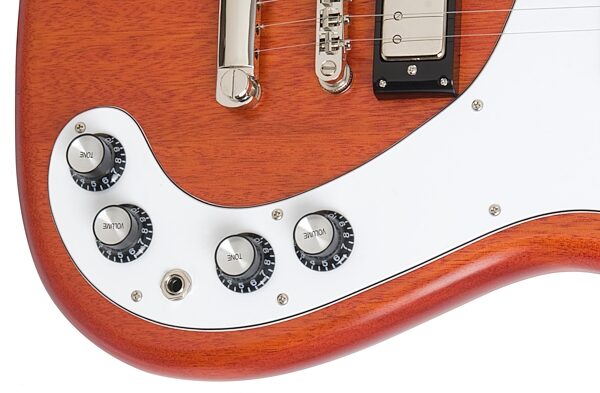 open zoom image for Epiphone Worn 66 Wilshire Electric Guitar, Aged Cherry - Controls