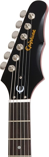 open zoom image for Epiphone Worn 66 Wilshire Electric Guitar, Aged Cherry - Headstock
