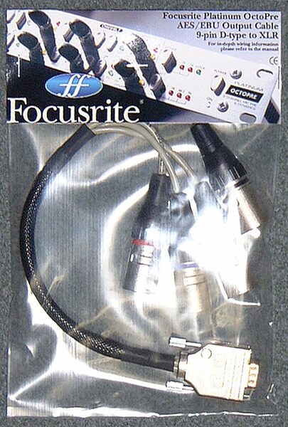 open zoom image for Focusrite AES EBU 9-Pin Cable for Octo and ISA, Main