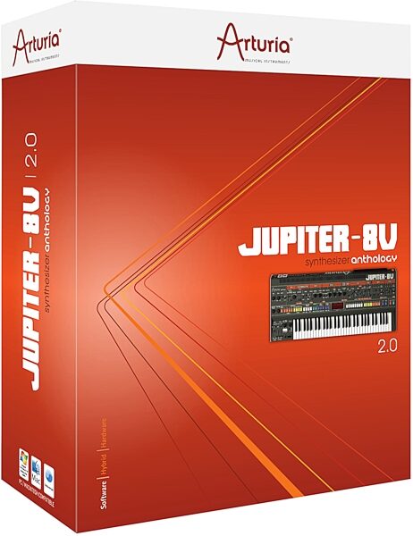 open zoom image for Arturia Jupiter 8 V Software Synth (Macintosh and Windows), Box - Front